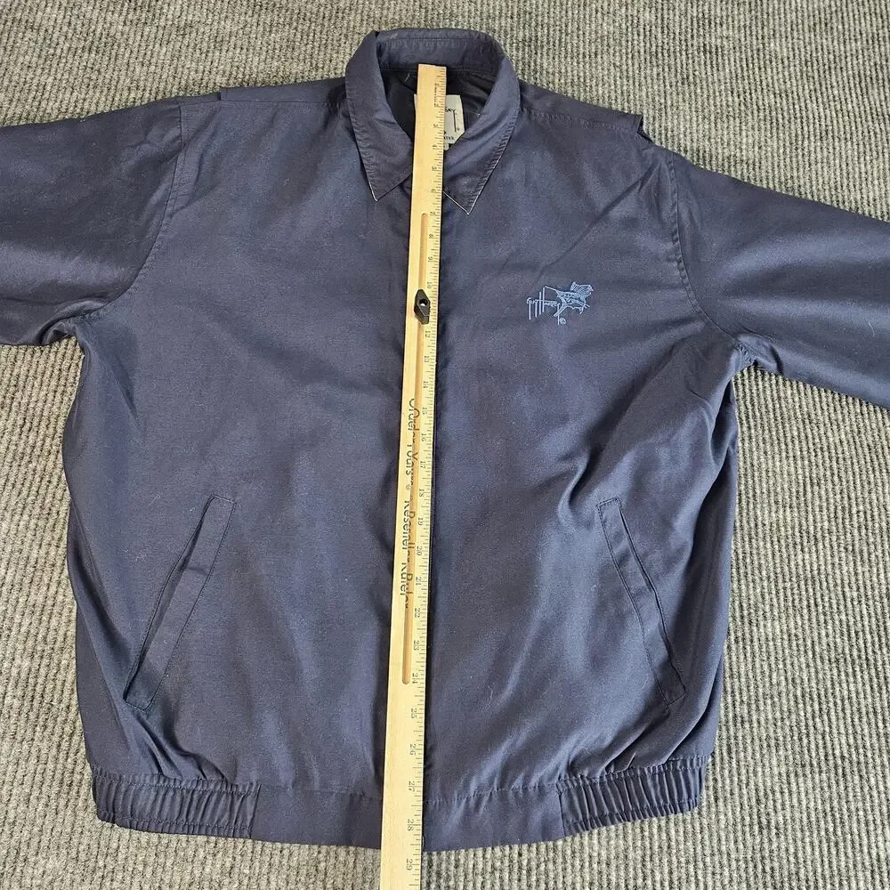 Guy Harvey Navy Blue Zip-Up Jacket with Embroidered Logo - Picture 4 of 12